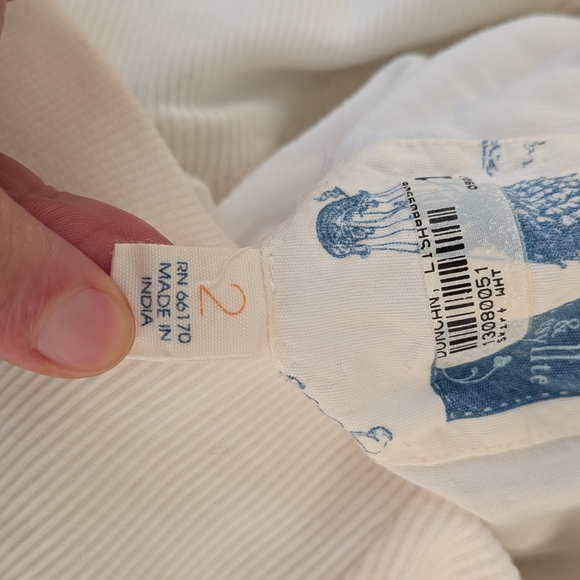 Edmée & Lilie White Ruffled Skirt With High Waistband - Picture 7 of 7